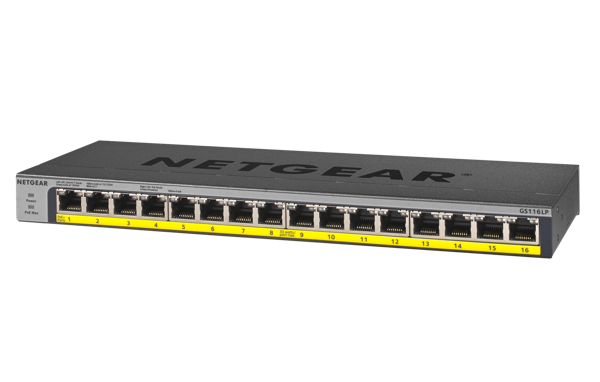 Picture of 16-Port Gigabit Ethernet PoE/PoE+ Switch