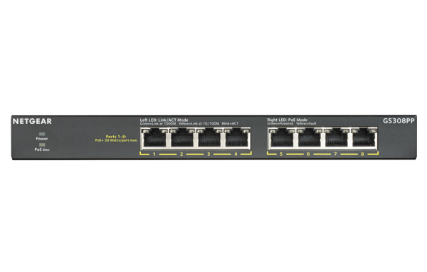 Picture of 8-Port PoE+ Gigabit Ethernet Switch