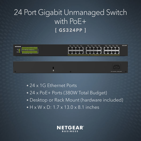 Bild på 24-Port PoE+ Gigabit Ethernet Switch