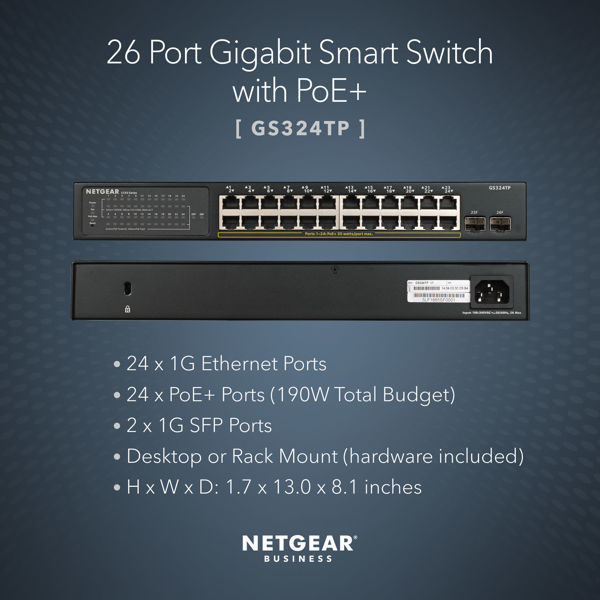 Bild på 24-Port Gigabit PoE+ Smart Managed Pro Switch
