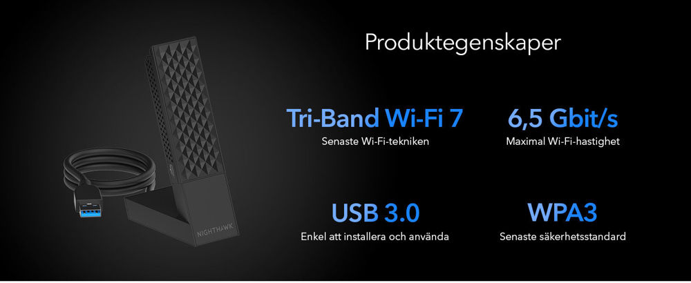 Netgear Nighthawk A9000 WiFi 7 USB 3.0 Adapter