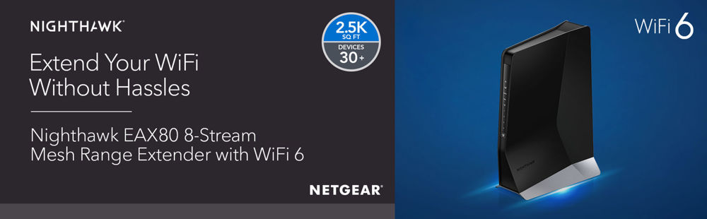 8-Stream WiFi 6 Mesh Extender (EAX80)