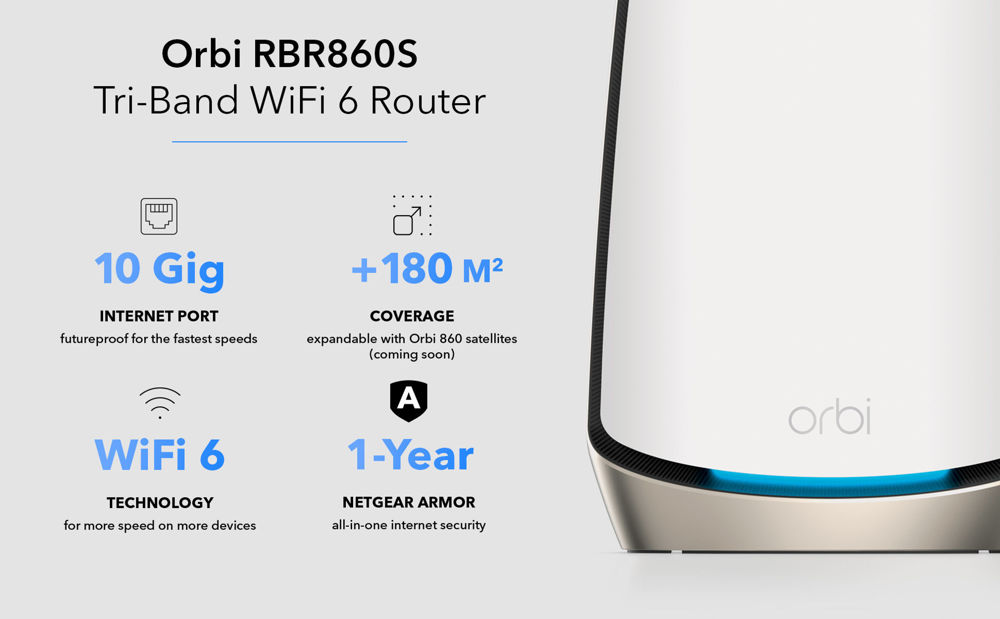 AX6000 WiFi 6 Whole Home Mesh WiFi Router (RBR860s)
