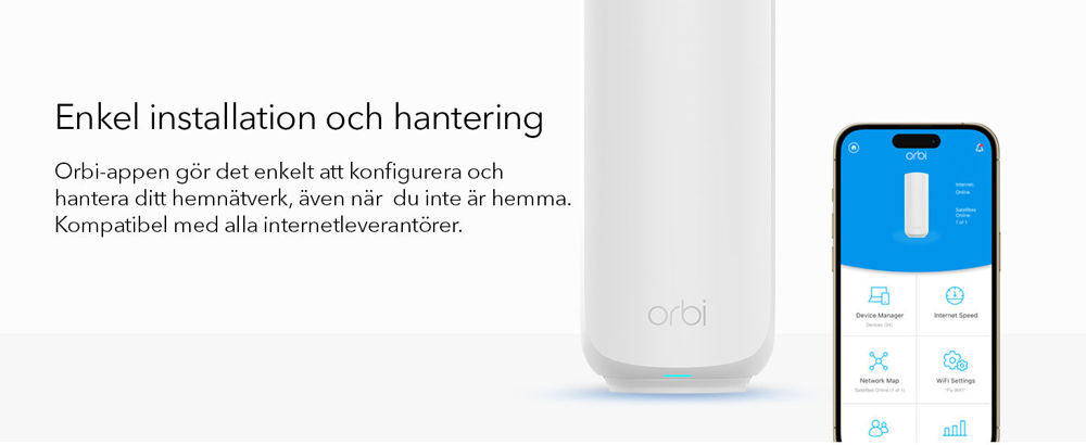 NETGEAR Router Orbi 370 Series Dual-Band WiFi 7 Mesh 3-Pack(RBE373)